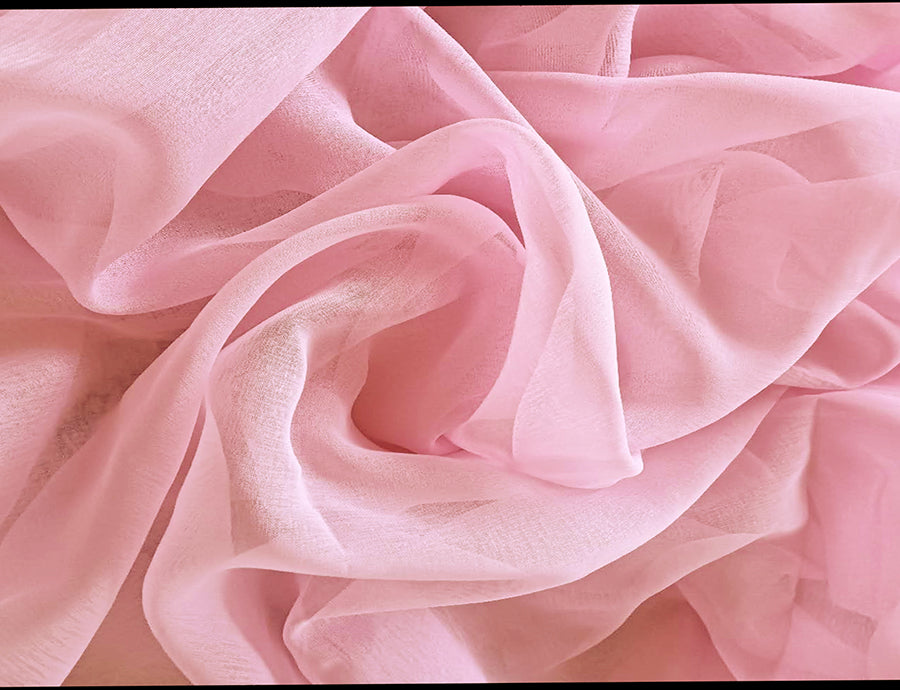 2 Long drop Sheer Voile Curtains 590cm wide 270cm Drop Pinch Pleat+30 Hook, Pink