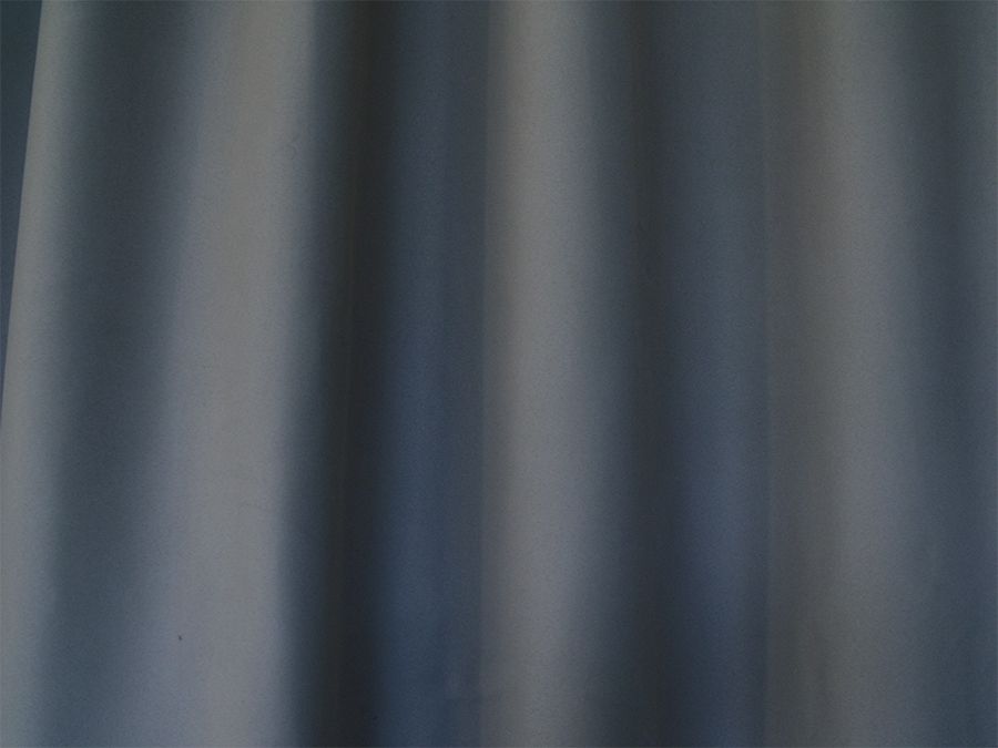 Blockout Curtain 300x270cm PINCH PLEAT+ Hooks High Level Fabric Grey Blue