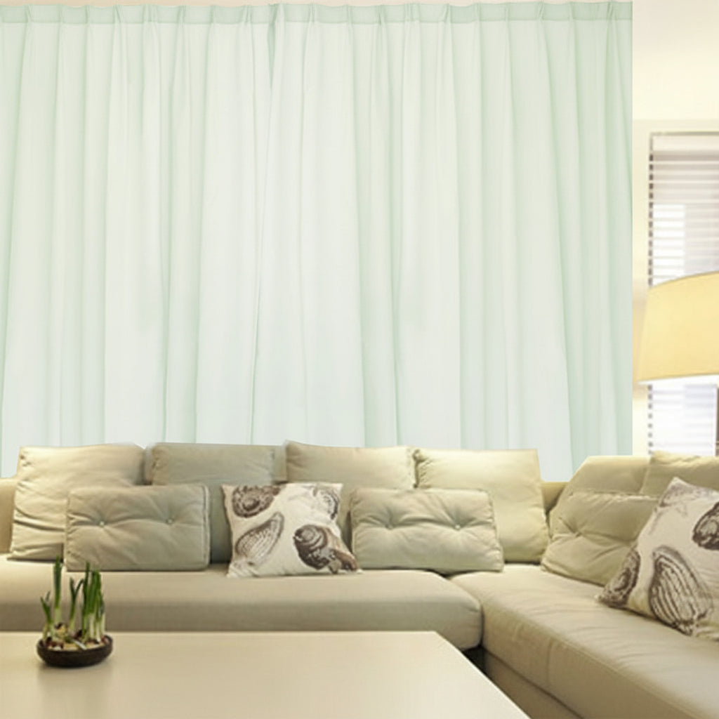 Milk White Large Curtains 570x270cm PINCH PLEAT 2 panel High Level Fab. for Wall
