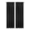 Blockout Curtains 2pcs 137x160cm PINCH PLEAT Blackout High Level Fabric Black