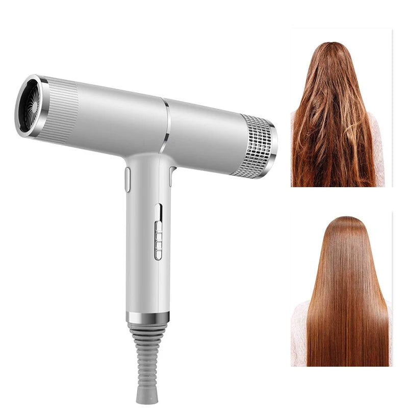 Hair Dryer 1100W Ionic Blow Dryer Infrared Heat Blue Light 3 Speed Lightweight