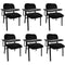 NNECN Lecture Chair with Table Top for Classroom Lecture Training Conference (Set of 6-Black)