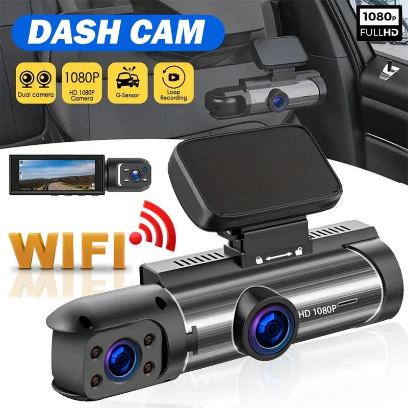 1080P WiFi Dual Lens Dash Cam Front Rear Car DVR