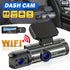 1080P WiFi Dual Lens Dash Cam Front Rear Car DVR
