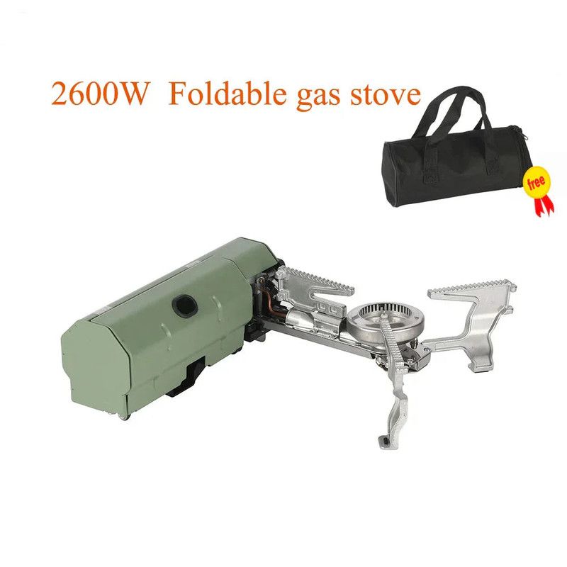 2600W Portable Folding Gas Camping Stove Green