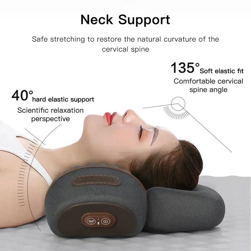 Electric Cervical Massage Pillow with Heat and 3 Vibration Massage Modes