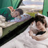 Portable Camping Cot Compact Folding Bed, Green, Aluminum Alloy, 150kg Cap