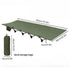 Portable Camping Cot Compact Folding Bed, Green, Aluminum Alloy, 150kg Cap