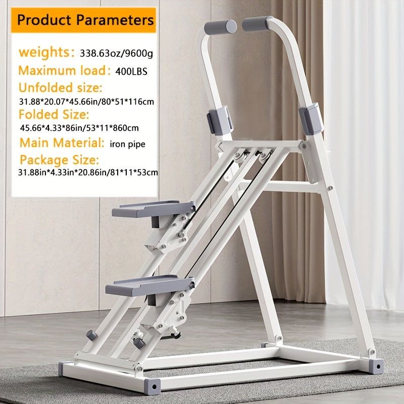 Foldable Mechanical Stair Climber Home Fitness Machine, 181.44kg Cap