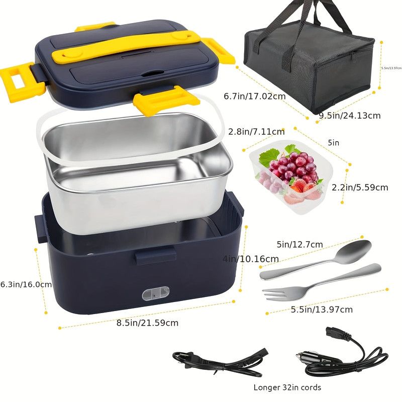 Electric Heated Lunch Box with Insulated Bag