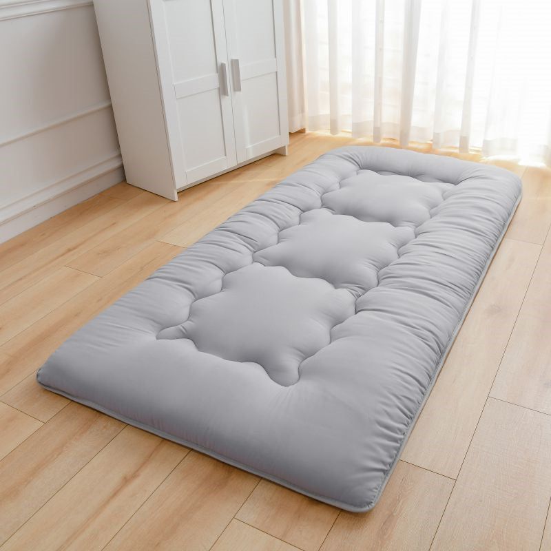 Foldable Tatami Floor Futon Mattress Pad in Grey, 100 x 200cm, Quilted