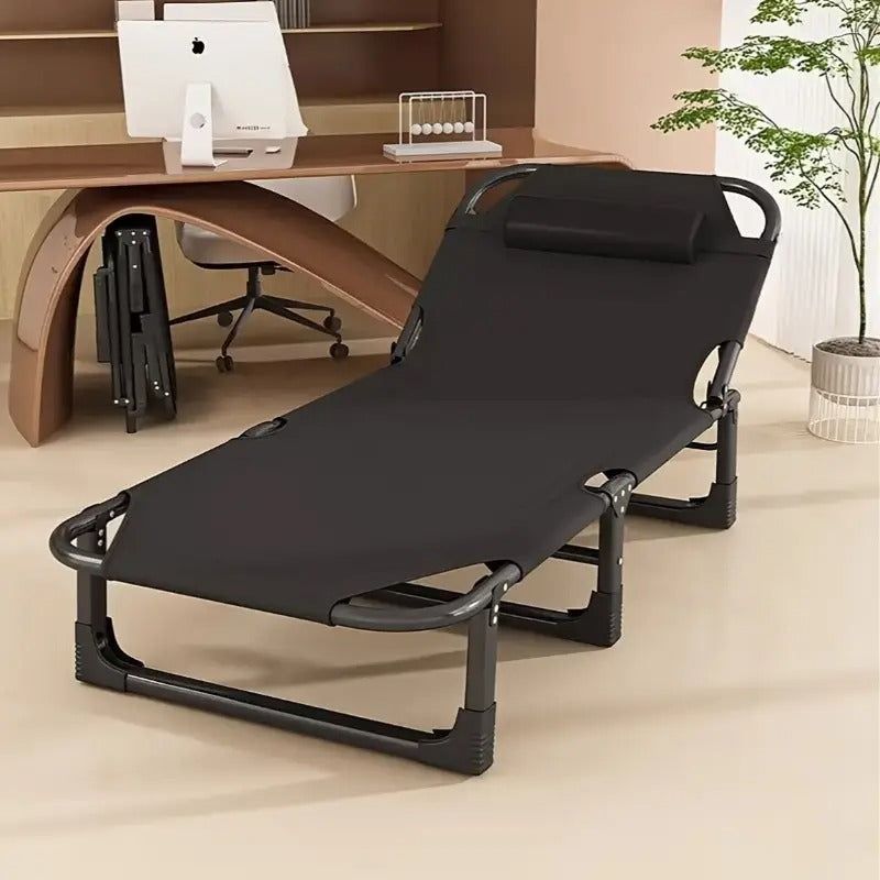 Foldable Oxford Cloth Sun Lounger with Headrest