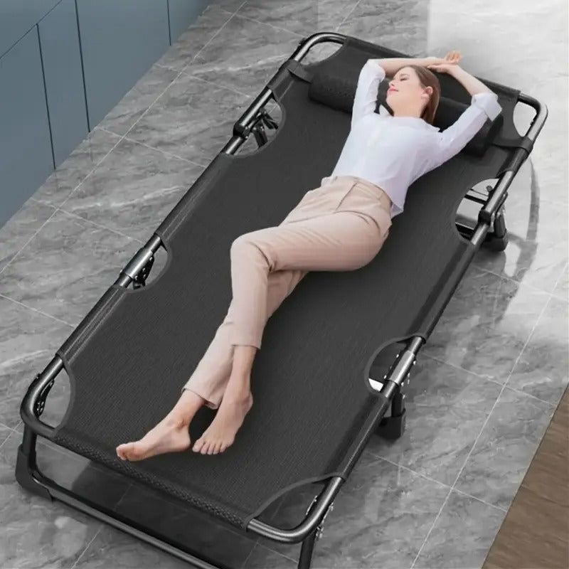 Foldable Oxford Cloth Sun Lounger with Headrest