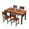 NNECN Wood & Steel Dining Set (Oak & Black)