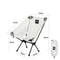 2pcs Outdoor Moon Chairs White