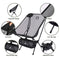 2-Piece Outdoor Folding Moon Chair Set in Black Mesh, 60 x 47cm Seat Now