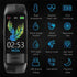 Fitness Bracelet Heart Blood Body Monitoring Black