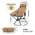 Portable High-Back Camping Chair Khaki