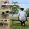 Folding Double Camping Stool in Black, Aluminium Frame, 200kg Capacity