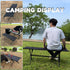 Folding Double Camping Stool in Black, Aluminium Frame, 200kg Capacity