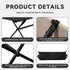 Folding Double Camping Stool in Black, Aluminium Frame, 200kg Capacity