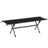 Folding Double Camping Stool in Black, Aluminium Frame, 200kg Capacity