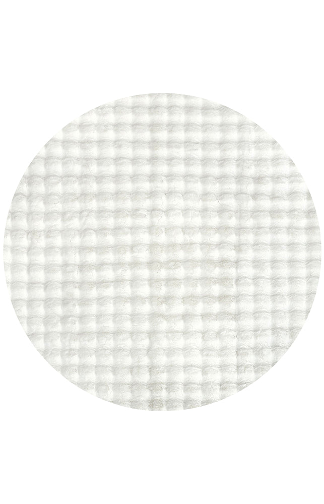 Bubble Washable Rug - White 150X150Cm