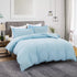 100% cotton Premium Doona Duvet Quilt Cover Set with Soft Pillowcases - Aqua-Double