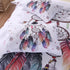 Queen Duvet Cover Set White Dream Catcher Print Quilt Cover with Pillowcases