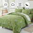 Vintage Delicate green bloom 3 Pc Comforter & Pillow Cover Set