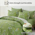 Vintage Delicate green bloom 3 Pc Comforter & Pillow Cover Set