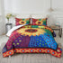 King Size Comforter Set 3-Piece Sunflower Floral Quilted Bedding & Pillowcases