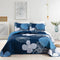 Frosted Magnolia Chic blue 3 Pc Comforter & Pillow Cover Set KING