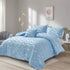King Size Comforter Set 3-Piece Metallic Print Chic Microfiber Bedding & Shams