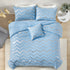 King Size Comforter Set 3-Piece Metallic Print Chic Microfiber Bedding & Shams