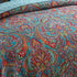 Blue Teal Boho Print Bedspread Quilt Set + Pillowcases