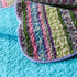 Grenn Teal Boho style Printed Bedspread Quilt Set + Pillowcases