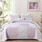 Mosaic Quilted coverlet and pillowcovers set: Unique Patchwork Design - Queen size