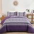 Elegant Peony Purple 3-Piece Queen Bedspread and Pillowcase Set, So Soft