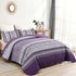 Elegant Peony Purple 3-Piece Queen Bedspread and Pillowcase Set, So Soft