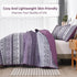 Elegant Peony Purple 3-Piece Queen Bedspread and Pillowcase Set, So Soft