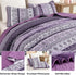 Elegant Peony Purple 3-Piece Queen Bedspread and Pillowcase Set, So Soft