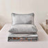 Brown Verdant Quilted Ensemble with Flower Motifs bedspread  and Pillowcases