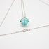 Gift Box - Aroma Necklace White Gold - Planet Celestial Aqua (Light Blue) + Purify Oil Blend