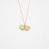 Gift Box - Aroma Necklace 925 Silver, Gold coated - Green Shell Paradise Peach (Pink) + Purify Oil Blend