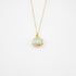 Gift Box - Aroma Necklace 925 Silver, Gold coated - Green Shell Paradise Peach (Pink) + Purify Oil Blend