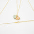 Gift Box - Aroma Necklace 925 Silver, Gold coated - Green Shell Paradise Peach (Pink) + Purify Oil Blend