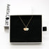 Gift Box - Aroma Necklace 925 Silver, Gold coated - Green Shell Paradise Peach (Pink) + Purify Oil Blend