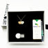 Gift Box - Aroma Necklace 925 Silver, Gold coated - Green Shell Paradise Peach (Pink) + Purify Oil Blend