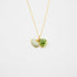 Gift Box - Aroma Necklace 925 Silver, Gold coated - Green Shell Electric Lime (Light Green) + Purify Oil Blend